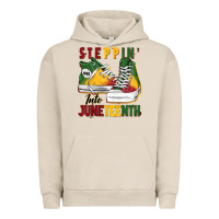 Pigment French Oak steppin' into juneteenth Urban Hoodie - BarkalooDesign