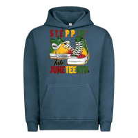Pigment Midnight Navy steppin' into juneteenth Urban Hoodie - BarkalooDesign