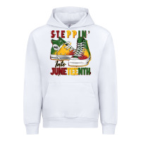 White steppin' into juneteenth Urban Hoodie - BarkalooDesign