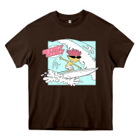 Chocolate Brown Rocket Power Otto Woogidy Woogidy Surfs Up Heavy Core Tee - tuanDangUi
