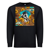 Black western paint horse Premium Sweatshirt - LillyAllenDesigns