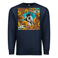 Navy western paint horse Premium Sweatshirt - LillyAllenDesigns