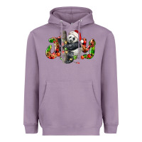 Lavender panda joy christmas Heavyweight Hoodie - LillyAllenDesigns