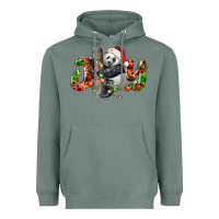 Sage panda joy christmas Heavyweight Hoodie - LillyAllenDesigns