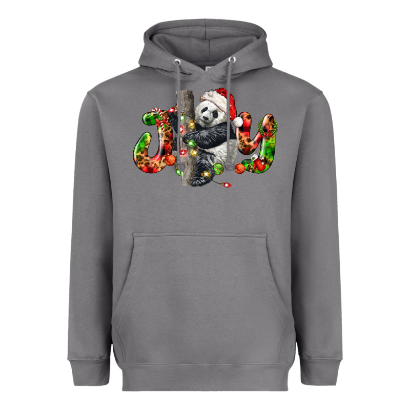 Panda Joy Christmas Heavyweight Hoodie by LillyAllenDesigns | Teevron
