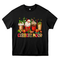 Black Christmas Santa coffee cups current mood Heavy Core Tee - MaliasSmallBusiness