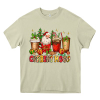 Mossy Christmas Santa coffee cups current mood Heavy Core Tee - MaliasSmallBusiness