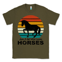 Army Green Just A Girl Who Loves Horses Classic Tee - Bettercallsaul