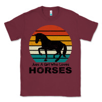 Burgundy Just A Girl Who Loves Horses Classic Tee - Bettercallsaul