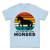 Dusty Blue Just A Girl Who Loves Horses Classic Tee - Bettercallsaul