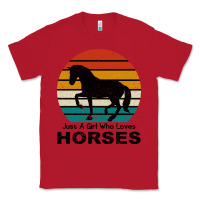 Red Just A Girl Who Loves Horses Classic Tee - Bettercallsaul