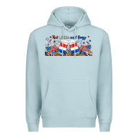 Blue Mist red white and boozy libbey glass Premium Hoodie - RanaPortraitStore