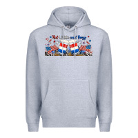 Heather Grey red white and boozy libbey glass Premium Hoodie - RanaPortraitStore
