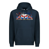 Navy red white and boozy libbey glass Premium Hoodie - RanaPortraitStore