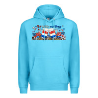 Ocean Blue red white and boozy libbey glass Premium Hoodie - RanaPortraitStore