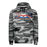 Slate Camo red white and boozy libbey glass Premium Hoodie - RanaPortraitStore