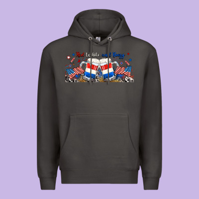 Red White And Boozy Libbey Glass Premium Hoodie Designed By Ranaportraitstore