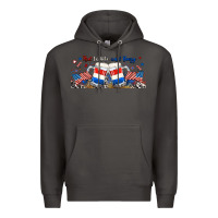 Smoke red white and boozy libbey glass Premium Hoodie - RanaPortraitStore