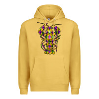 Antique Gold mardi gras crawfish Premium Hoodie - FaDigitalArtStudio