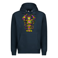Navy mardi gras crawfish Premium Hoodie - FaDigitalArtStudio
