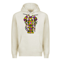 Oatmeal Heather mardi gras crawfish Premium Hoodie - FaDigitalArtStudio