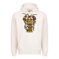 Pale Pink mardi gras crawfish Premium Hoodie - FaDigitalArtStudio