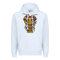 White mardi gras crawfish Premium Hoodie - FaDigitalArtStudio