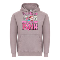 In October We Wear Pink Breast Cancer Awareness Vintage Hoodie | Teevron