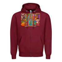 Burgundy grateful thanksgiving Zipper Hoodie - FaDigitalArtStudio