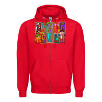 Red grateful thanksgiving Zipper Hoodie - FaDigitalArtStudio