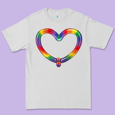 Lgbtq Heart Balloon Premium Tee Designed By Bundleandbundleshop