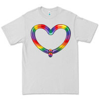 Dove Grey Lgbtq Heart Balloon Premium Tee - BundleAndBundleShop