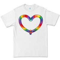 White Lgbtq Heart Balloon Premium Tee - BundleAndBundleShop