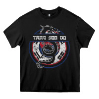 Black Tang Soo Do Hoodie Martial Arts Gift Dragon Korean Heavy Core Tee - tuanDangUi
