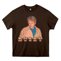 Chocolate Brown gary busey Heavy Core Tee - tuanDangUi