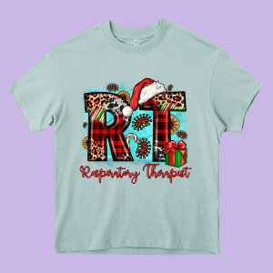 Christmas Rt Respiratory Therapist Heavy Core Tee Designed By Jahusdesignshop