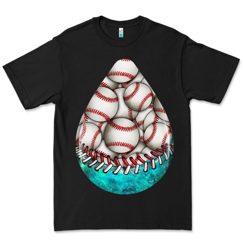 Baseball And Western Roses Teardrop  8 Premium Tee by BundleAndBundleShop | Teevron