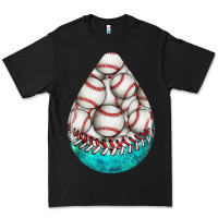 Black baseball and western roses teardrop  8 Premium Tee - BundleAndBundleShop