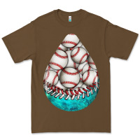 Cacao baseball and western roses teardrop  8 Premium Tee - BundleAndBundleShop