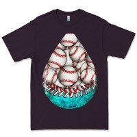 Plum baseball and western roses teardrop  8 Premium Tee - BundleAndBundleShop