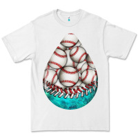 White baseball and western roses teardrop  8 Premium Tee - BundleAndBundleShop