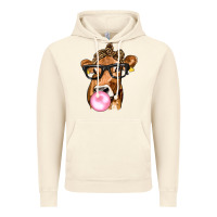 Vintage Artic Cow Lick with Leopard Bandana Vintage Hoodie - texasbilliewilder