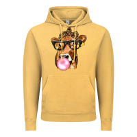Vintage Mustard Cow Lick with Leopard Bandana Vintage Hoodie - texasbilliewilder