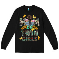 Black mom of twin girls mother's day Long Sleeve Tee - CowGirlArtShop