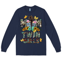 Navy mom of twin girls mother's day Long Sleeve Tee - CowGirlArtShop