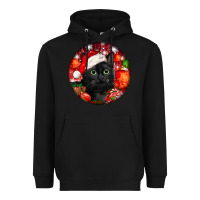 Black christmas bombay cat Heavyweight Hoodie - LillyAllenDesigns