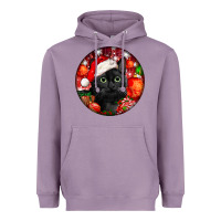 Lavender christmas bombay cat Heavyweight Hoodie - LillyAllenDesigns