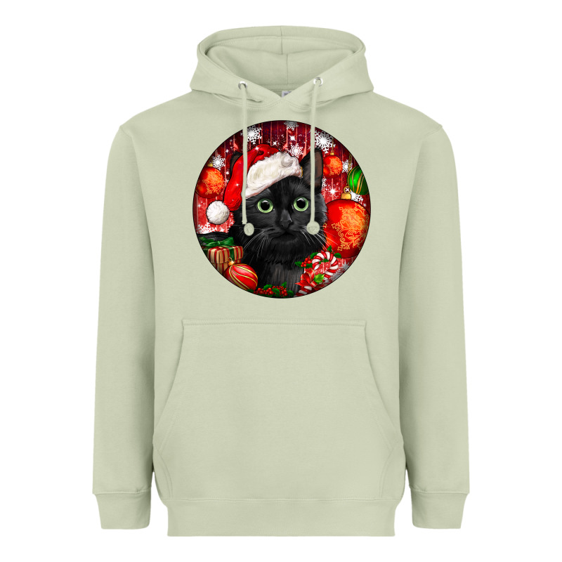 Christmas Bombay Cat Heavyweight Hoodie by LillyAllenDesigns | Teevron