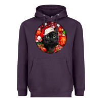 Plum christmas bombay cat Heavyweight Hoodie - LillyAllenDesigns