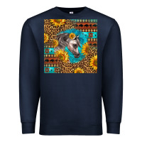 Navy arabian horse Premium Sweatshirt - LillyAllenDesigns